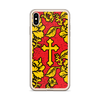 Slavic Flower Cross Royal Red iPhone Case