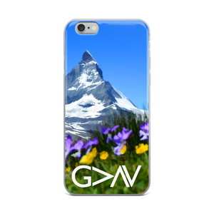 God is Greater than the Highs and Lows (Floral Mountain) iPhone Case