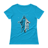 Jesus at night (Simplistic) Ladies' Scoopneck T-Shirt