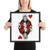 Jesus King of Hearts Framed Poster