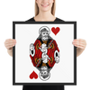 Jesus King of Hearts Framed Poster