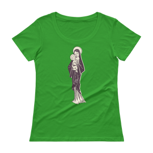 Mary and Child (Simplistic) Ladies' Scoopneck T-Shirt