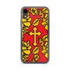 Slavic Flower Cross Royal Red iPhone Case