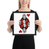 Jesus King of Hearts Framed Poster