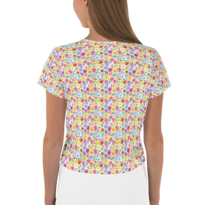 Fun Flowers and Cross Crop Tee
