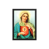 Mary Sacred Heart (Blue Sky) Framed poster