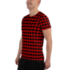 Red and Black Plaid Cross Men's T-shirt