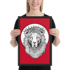 Lion of Nazareth Red Framed poster