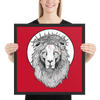 Lion of Nazareth Red Framed poster