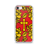 Slavic Flower Cross Royal Red iPhone Case