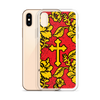 Slavic Flower Cross Royal Red iPhone Case