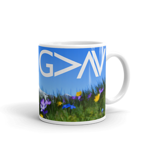 God is Greater than the Highs and Lows Mug