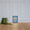 Lion of Nazareth Blue Framed poster