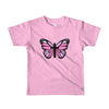 Pink Butterfly Cross Short sleeve kids t-shirt