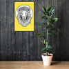 Lion of Nazareth Yellow Framed poster