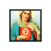 Mary Sacred Heart (Blue Sky) Framed poster