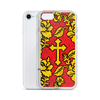 Slavic Flower Cross Royal Red iPhone Case