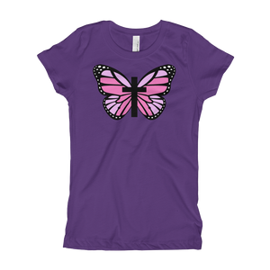 Pink Butterfly Girl's T-Shirt