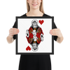 Jesus King of Hearts Framed Poster