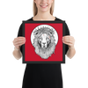 Lion of Nazareth Red Framed poster