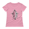 Jesus at night (Simplistic) Ladies' Scoopneck T-Shirt