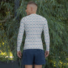 Blue Burst Cross Pattern Men's Rash Guard