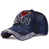 I Heart Jesus Denim Baseball Hat